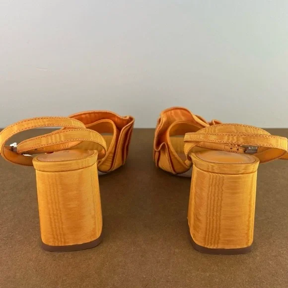 NEW LARROUDE ORANGE RUFFLE SANDALS - Picture 6 of 14